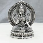 Maa Lakshmi Silver Idol with Back Arch