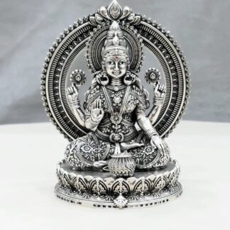 Maa Lakshmi Silver Idol with Back Arch