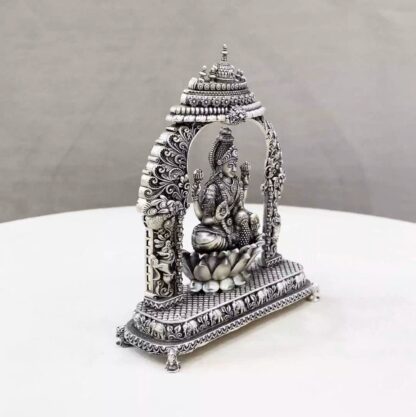 Lakshmi Big Arch Pure Silver Idol - Image 2