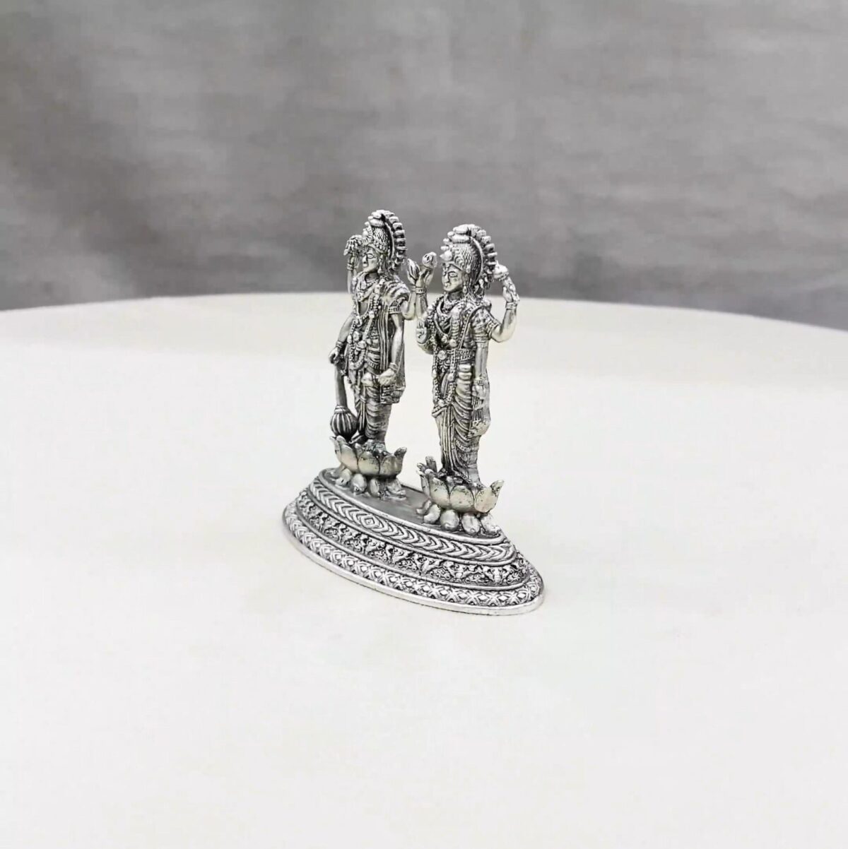 Lakshmi Narayan Pure Silver Idol - Image 4