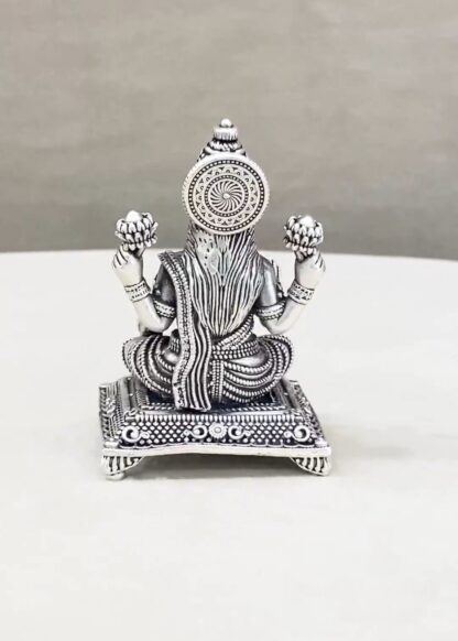 Maa Lakshmi Peetam Pure Silver Idol - Image 3