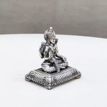 Pure Silver Lakshmi Peetam Idol - Image 4