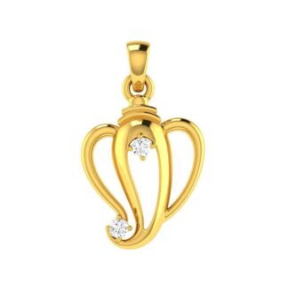 Ganpati Locket Hallmarked Pure Gold