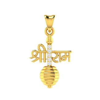 Shri Ram Locket Hallmarked Pure Gold