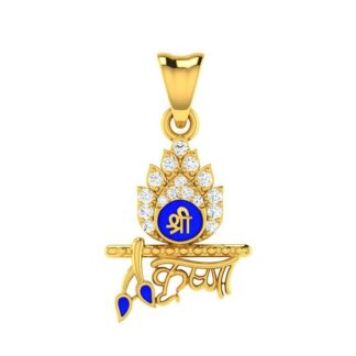 Shri Krishna Locket Hallmarked Pure Gold
