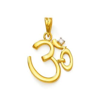 OM Plain Locket Hallmarked Pure Gold