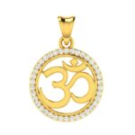 OM Studded Locket Hallmarked Pure Gold