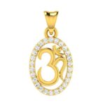 OM Studded Locket Hallmarked Pure Gold