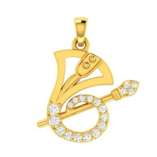 Ganesha Face Locket Hallmarked Pure Gold