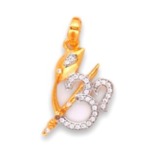 OM Bansuri Locket Hallmarked Pure Gold
