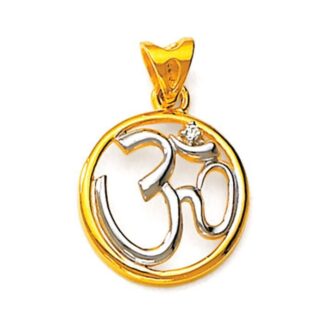 OM Circle Locket Hallmarked Pure Gold