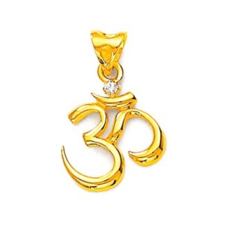 OM Studded Locket Hallmarked Pure Gold