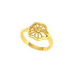 Stylish Leaf Ladies Ring Hallmarked Pure Gold