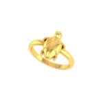Tortoise Ladies Ring Hallmarked Pure Gold