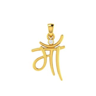 Maa Locket Hallmarked Pure Gold