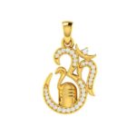 OM Shivling Locket Hallmarked Pure Gold
