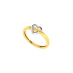 Rhodium Heart Ladies Ring Hallmarked Pure Gold