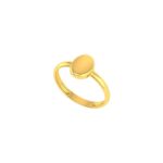 Oval Shiny Ladies Ring Hallmarked Pure Gold