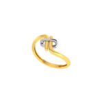 Line Incircle Ladies Ring Hallmarked Pure Gold