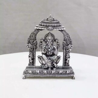 Padmam Ganesh Big Arch Pure Silver Idol