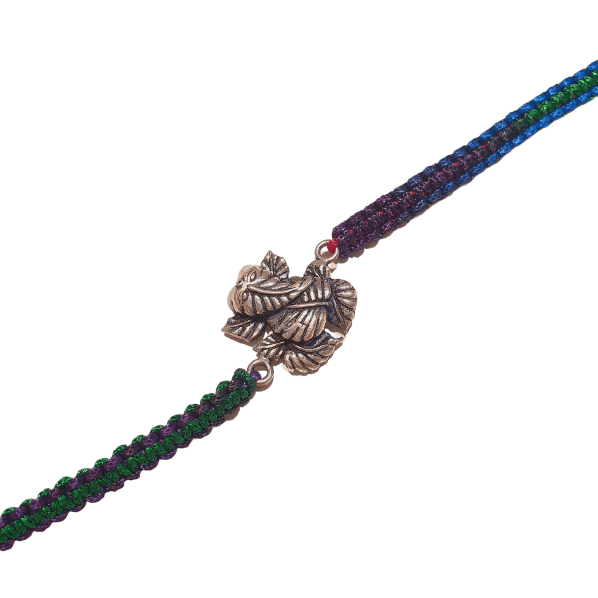 Leaf Ganesh Rakhi in Pure Silver 925 Hallmarked - Image 2