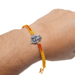 Resting Ganesha Rakhi in Pure Silver 925 Hallmarked