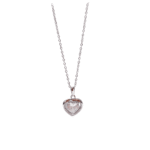 Dancing Heart Neck Chain in Sterling Silver Pure 925 BIS Hallmarked