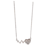 Heartbeat Neck Chain in Sterling Silver Pure 925 BIS Hallmarked