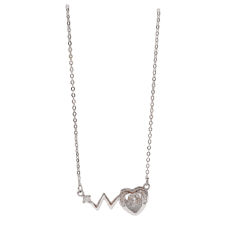 Heartbeat Neck Chain in Sterling Silver Pure 925 BIS Hallmarked