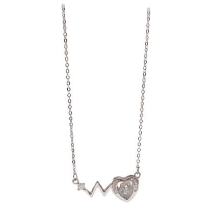 Heartbeat Neck Chain in Sterling Silver Pure 925 BIS Hallmarked