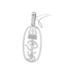 OM Trishul Swastik Locket Pure Platinum Diamond