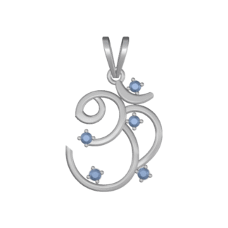 Om Locket Pure Platinum Diamond