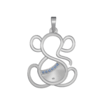 Ganesha Locket Pure Platinum Diamond
