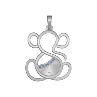 Ganesha Locket Pure Platinum Diamond