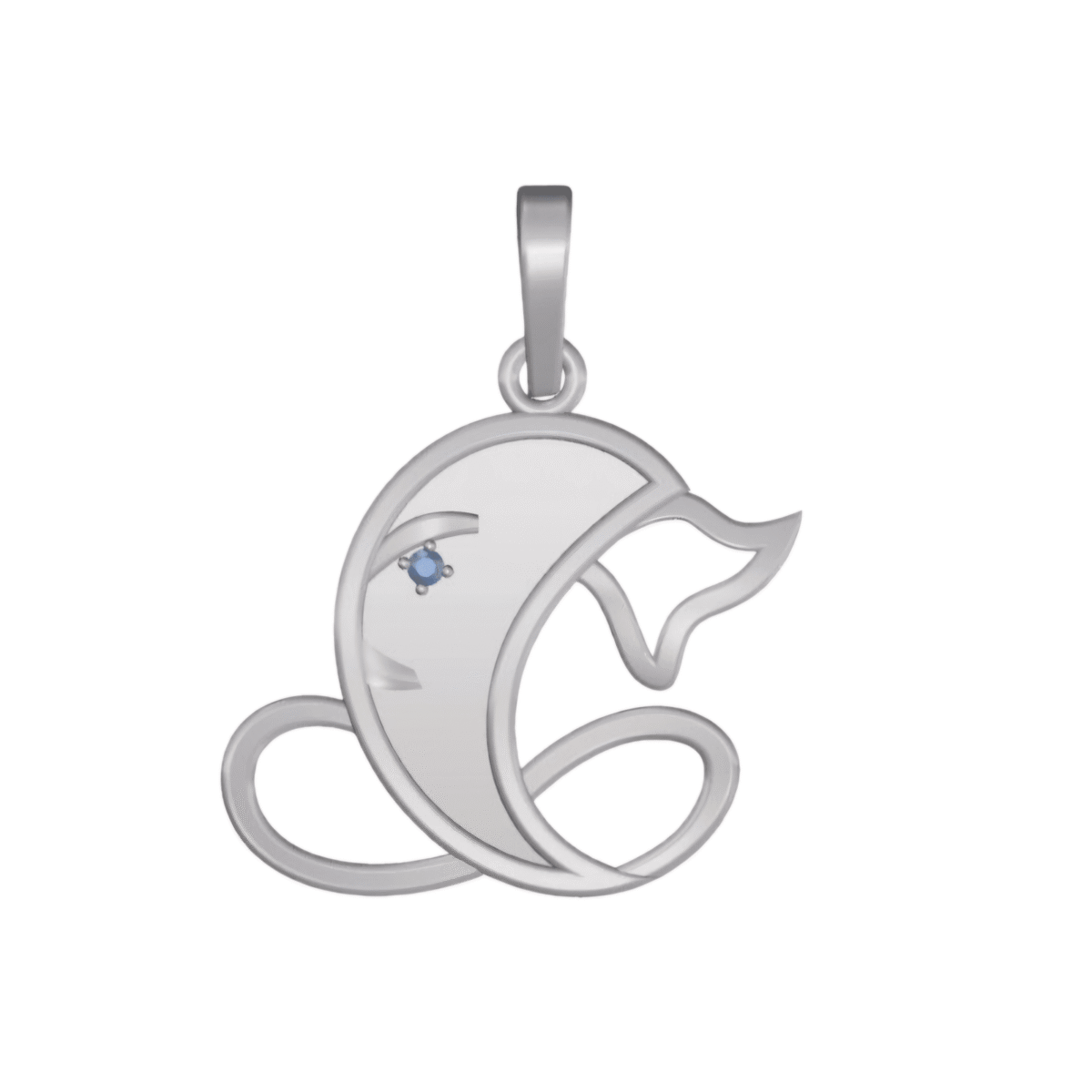 Ganesha Face Locket Pure Platinum Diamond