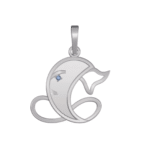 Ganesha Face Locket Pure Platinum Diamond