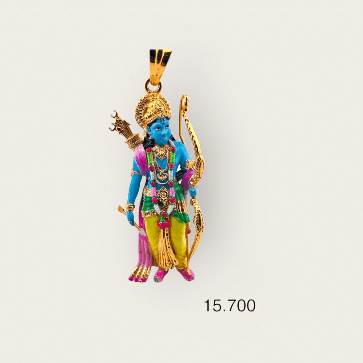 Rama Locket Hallmarked Pure Gold