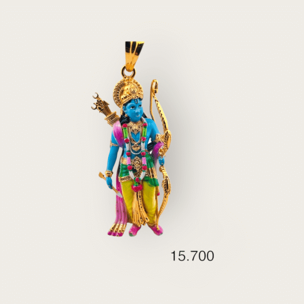 Rama Locket Hallmarked Pure Gold