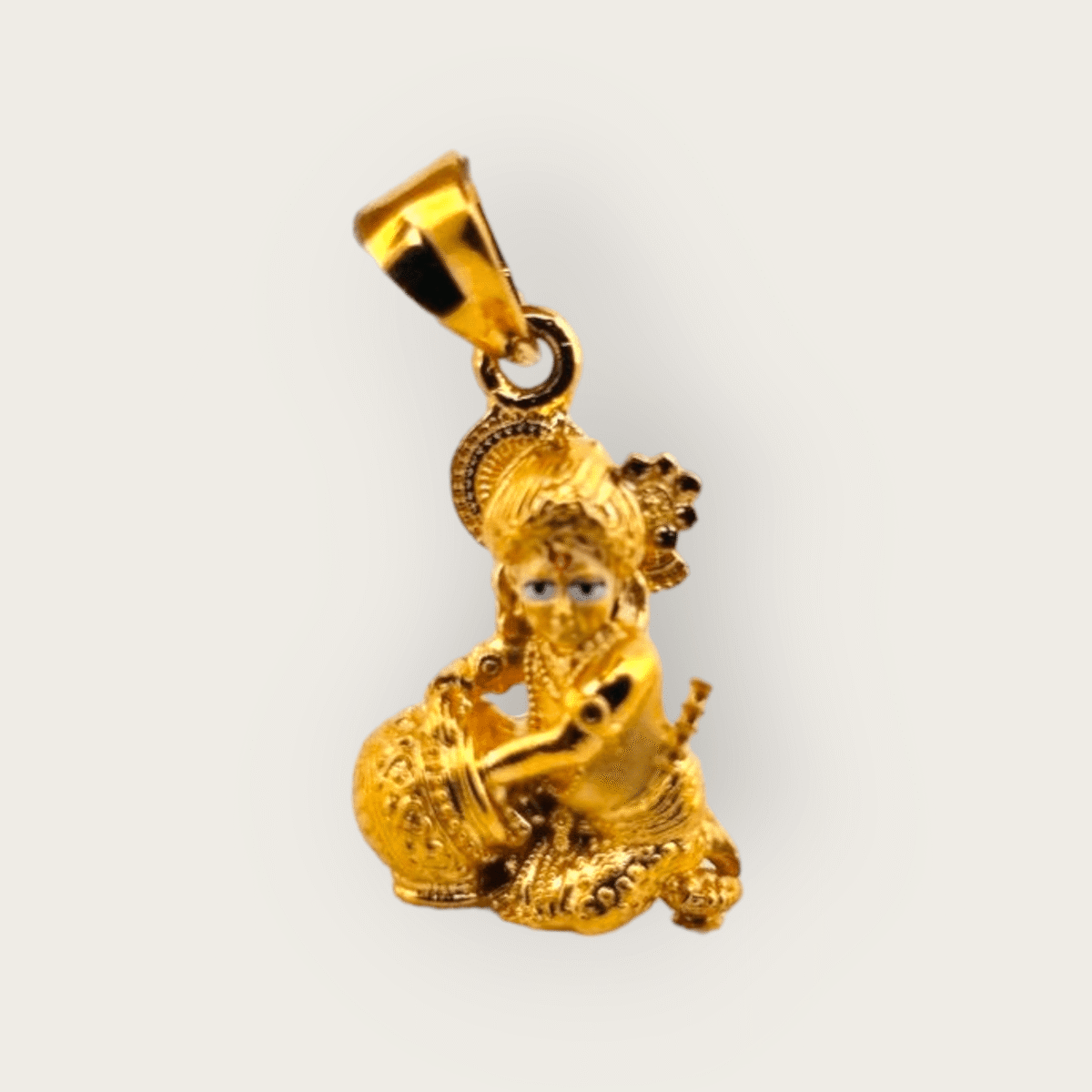 Krishna Makhan Chor Locket Hallmarked Pure Gold - Image 1