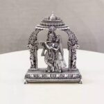 Radha Krishna Arch Pure Silver Idol