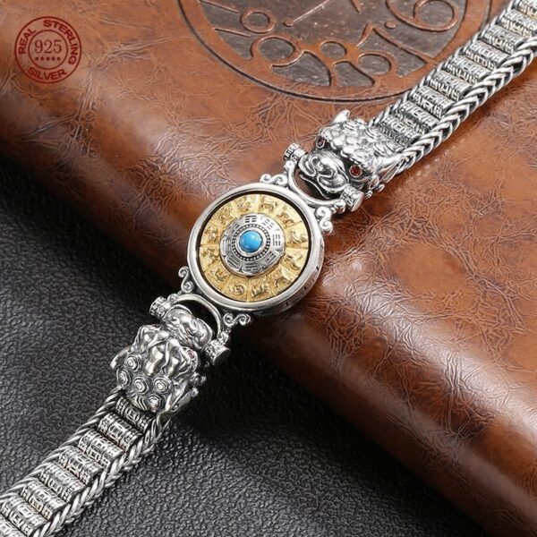 Silver Retro Bracelet for Mens s925 - Image 3