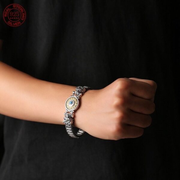 Silver Retro Bracelet for Mens s925 - Image 4