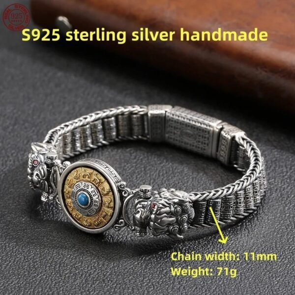 Silver Retro Bracelet for Mens s925 - Image 5