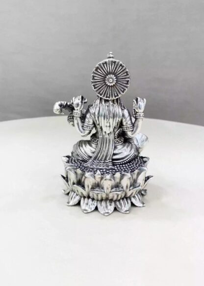 Maa Saraswati Pure Silver Idol - Image 3