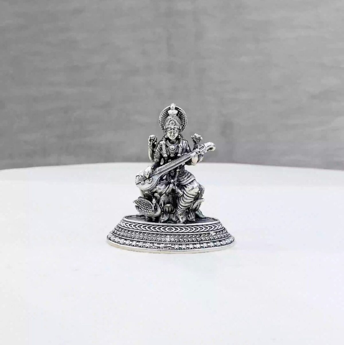 Saraswati Pure Silver Idol - Image 1