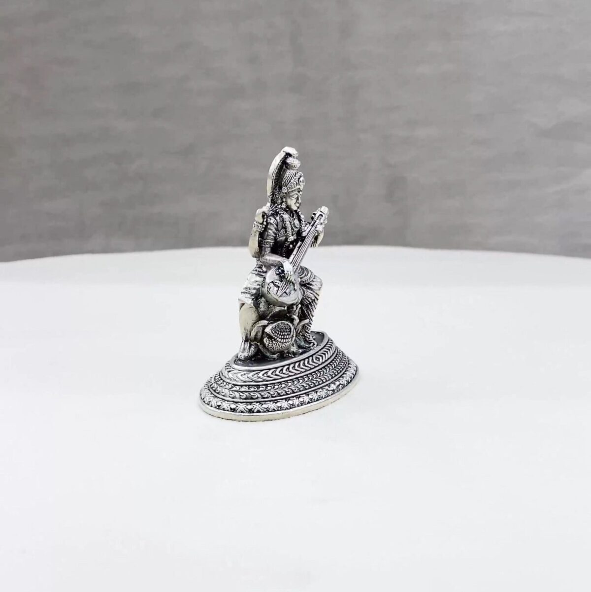 Saraswati Pure Silver Idol - Image 2