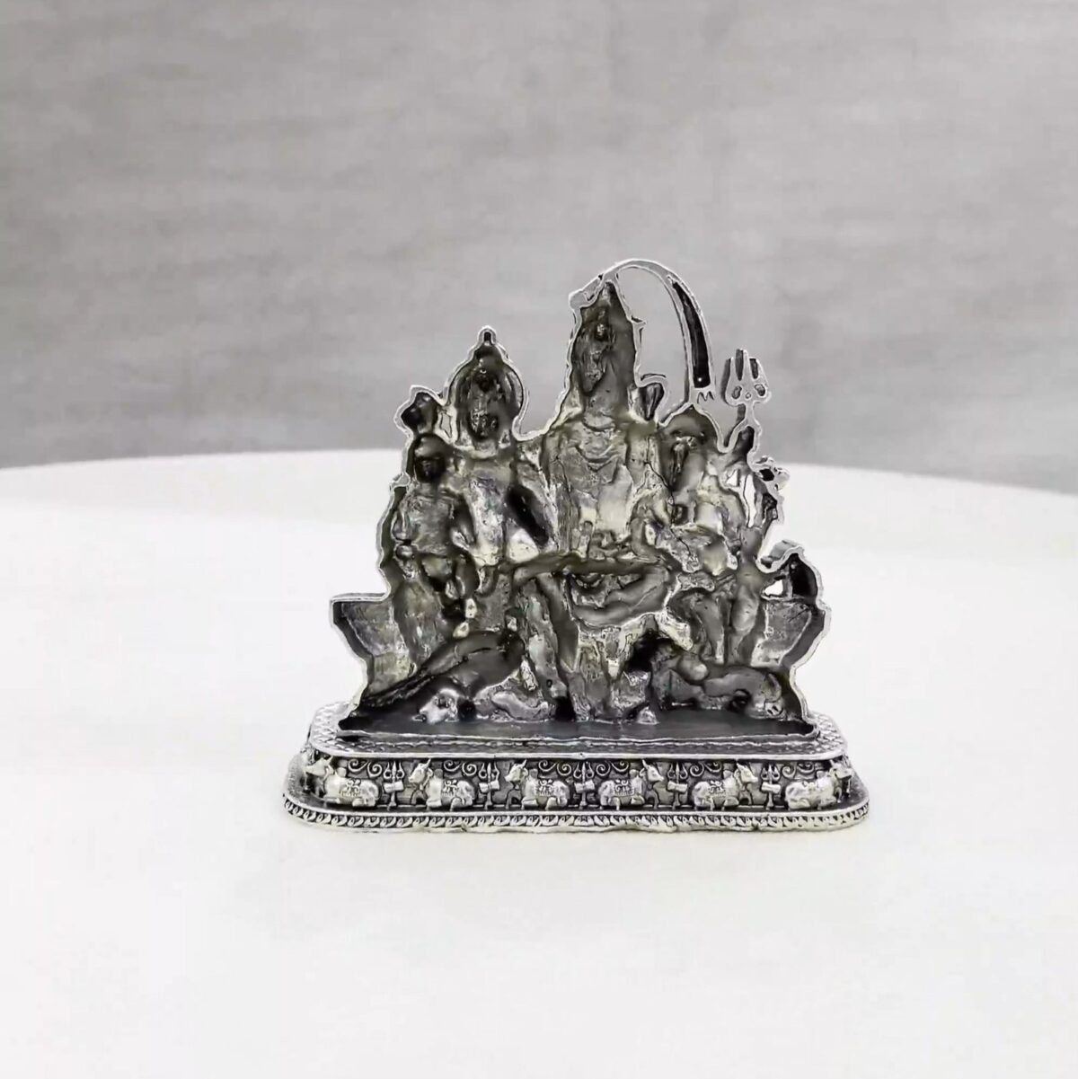 Shiv Parivaar Pure Silver Idol - Image 3
