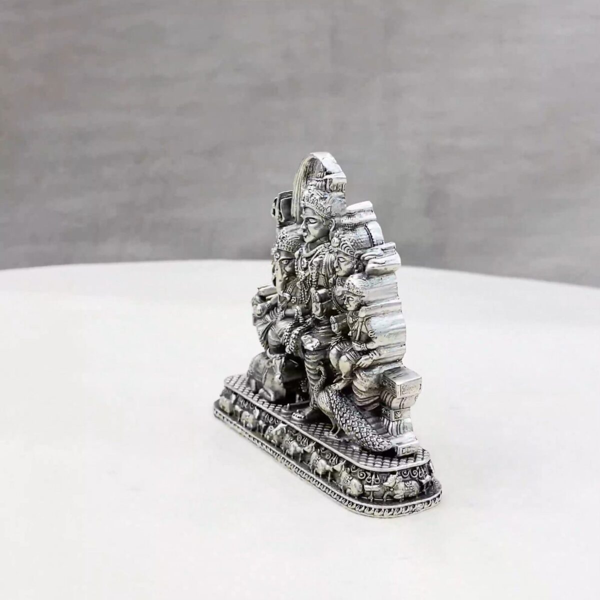 Shiv Parivaar Pure Silver Idol - Image 4