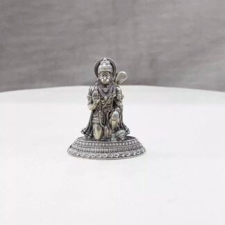 Sitting Hanuman Pure Silver Idol