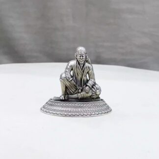 Sitting Sai Baba Pure Silver Idol